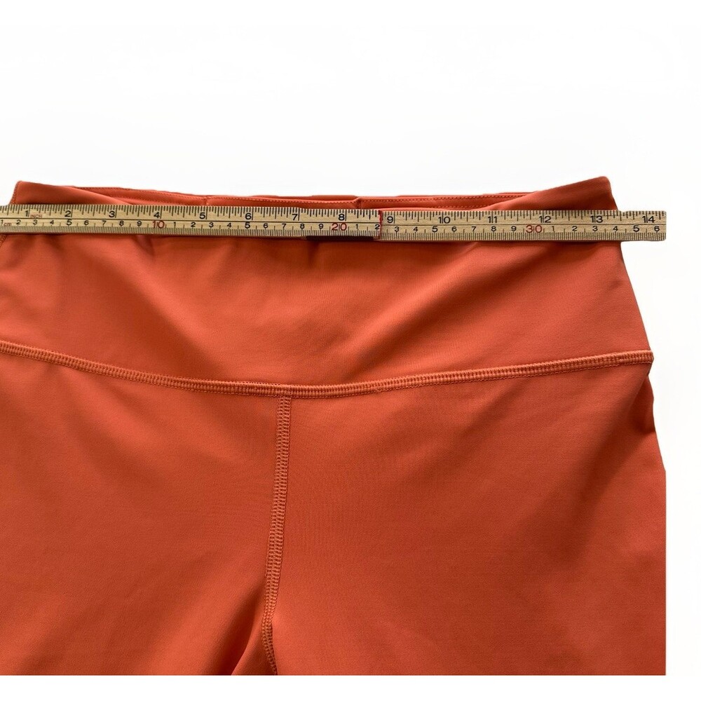 Athleta Orange‎ 3/4 Crop Leggings Medium Sporty Chic Performance Wear Key Pocket - Picture 4 of 11